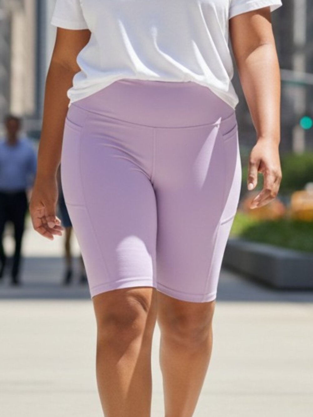 1009 WOMENS 3X LAVENDER BIKE SHORTS BY OLD NAVY ACTIVE